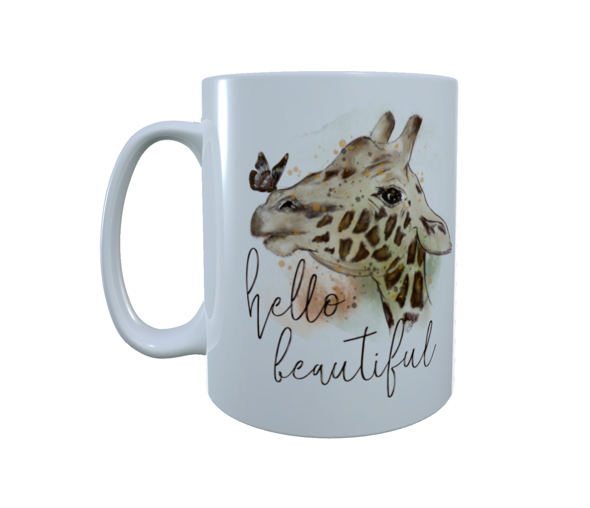 Giraffe Ceramic Mug - Hello Beautiful